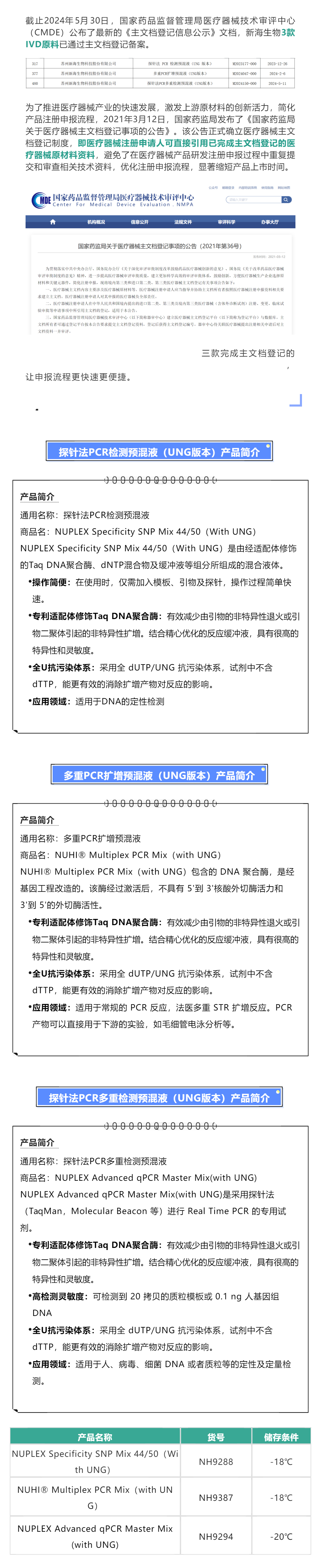 【喜讯】新海生物多款产品完成医疗器械主文档登记