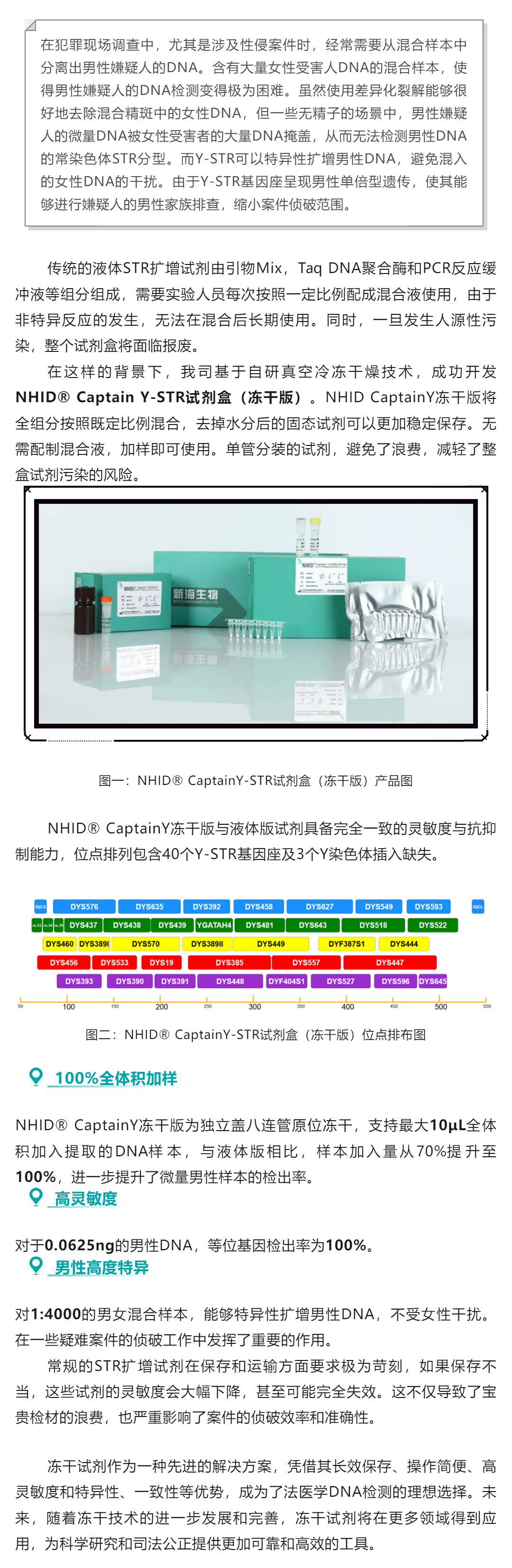 【新品上市】NHID® Captain Y-STR试剂盒（冻干版）试剂盒正式上市